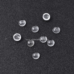 A Grade Clear Quartz Plain Round Cabochons, Approx 4-8mm(±0.2mm), Sell by Piece