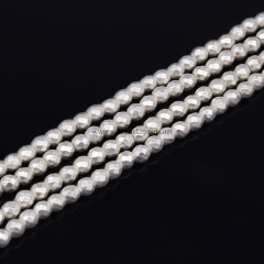 White Silver Plated Hematite Faceted Matte Rounds, Approx 2-4mm, Approx 38cm/strand