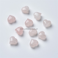 Rose Quartz Center-drilled Big Hole Heart Shaped Beads, Approx 10-14mm, Hole Size 2.5mm, Sell by Piece Rose Quartz Center-drilled Big Hole Heart Shaped Beads, Approx 10-14mm, Hole Size 2.5mm, Sell by Piece