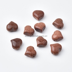 Gold Sandstone Center-drilled Big Hole Heart Shaped Beads, Approx 10-14mm, Hole Size 2.5mm, Sell by Piece Gold Sandstone Center-drilled Big Hole Heart Shaped Beads, Approx 10-14mm, Hole Size 2.5mm, Sell by Piece