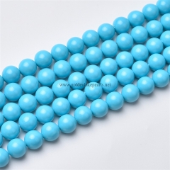 Blue Turquoise Color Shell Pearl Plain Rounds, Approx 2-20mm, Approx 38cm/strand