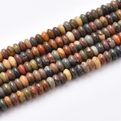 New Picasso Jasper Plain Saucers, Approx 3x6mm, Approx 38cm/strand