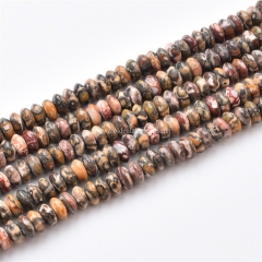 Red Leopardskin Jasper Plain Saucers, Approx 3x6mm, Approx 38cm/strand