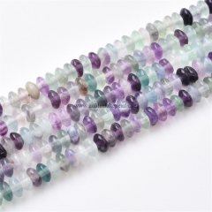 Multicolor Fluorite Plain Saucers, Approx 3x6mm, Approx 38cm/strand