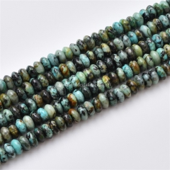 African Turquoise Plain Saucers, Approx 3x6mm, Approx 38cm/strand