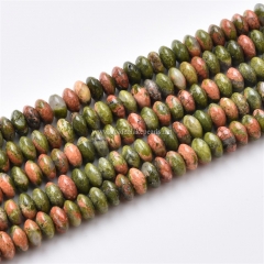 Unakite Plain Saucers, Approx 3x6mm, Approx 38cm/strand