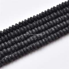 Black Lava Rock Plain Saucers, Approx 3x6mm, Approx 38cm/strand Black Lava Rock Plain Saucers, Approx 3x6mm, Approx 38cm/strand