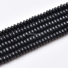 Black Stone Plain Saucers, Approx 3x6mm, Approx 38cm/strand Black Stone Plain Saucers, Approx 3x6mm, Approx 38cm/strand