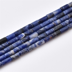 Sodalite Tubes, Approx 4x8mm, Approx 38cm/strand