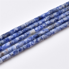 Blue Spot Jasper Tubes, Approx 4x8mm, Approx 38cm/strand