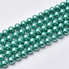 Sea Green Color Shell Pearl Plain Rounds, Approx 2-20mm, Approx 38cm/strand