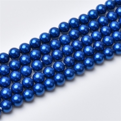 Royal Blue Color Shell Pearl Plain Rounds, Approx 2-20mm, Approx 38cm/strand