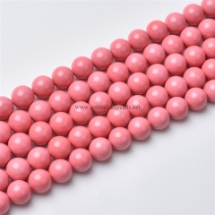 Pink Coral Color Shell Pearl Plain Rounds, Approx 2-20mm, Approx 38cm/strand