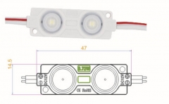 2 LED Modules for Sign 0.72W 6500K White Waterproof Decorative Light for Advertising Lightbox Letter with Tape Adhesive Backside