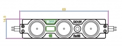 LED module 3 LED UL listed 1.2 watts