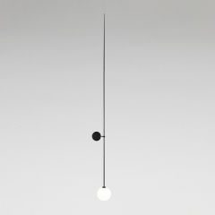 Contemporary Style Chic 1 Light Needle Wall Sconce with Opal Glass Shade for Living Room Hallway