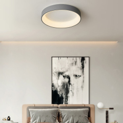 Minimalist LED Flush Mount Ceiling Light Hollowed Large Metal Ceiling Lamp Dimmable for Living Room/Dining Room/Bedroom Room