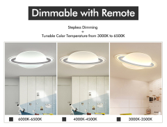 Modern Style Saturn LED Ceiling Lamp for Kid's Room Lighting