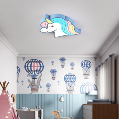 Rainbow Unicorn Horse Dimmable LED Ceiling Light Cool Kid's Lighting Gift