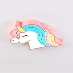 Rainbow Unicorn Horse Dimmable LED Ceiling Light Cool Kid's Lighting Gift