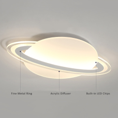 Modern Style Saturn LED Ceiling Lamp for Kid's Room Lighting