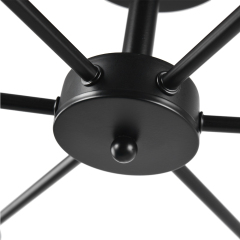 Modern Decorative Statement 6-Light Globe Sputnik Chandelier