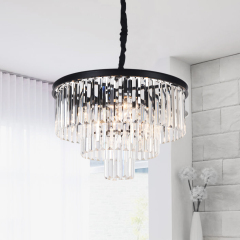 Modern Contemporary 9/6 Lights Crystal Semi Flush Mount Chandelier for Living Room