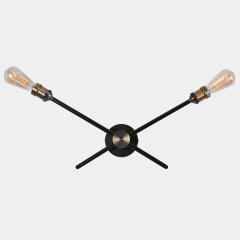 Modern 3/2 Lights Sputnik Black Wall Sconce for Living Room/Dining Room/Bedroom