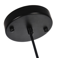 Industrial Rustic 1-Light Black Pendant Light for Restaurant Coffee Shop