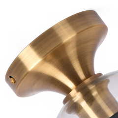 Modern Mid-Century Brass Semi Flush Mount Ceiling Light for Dining Room Hallway