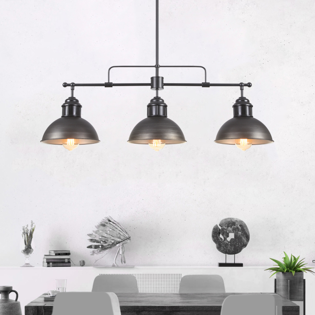 Modern Contemporary 3 Light Linear Pendant Lighting for Kitchen Island Dining Room