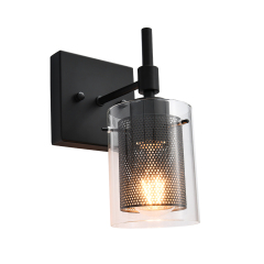 Dimmable Modern Wall Sconce Decorative Armed Bathroom Vanity Light in Black/Nickel Finish for Bedroom/ Living Room