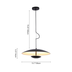 Modern HeadHat Plate Pendant Light Vertical LED Linear Pendant Lamp