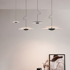 Modern HeadHat Plate Pendant Light Vertical LED Linear Pendant Lamp