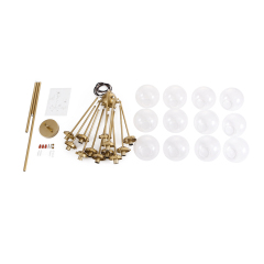 Modern Mid-Century 12- Lights Sputnik Glass Sphere Chandelier for Living Room Bedroom