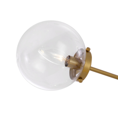 Modern Mid-Century 12- Lights Sputnik Glass Sphere Chandelier for Living Room Bedroom