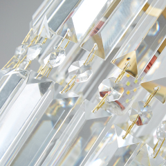 3-Light Modern Clear Crystal Cylinder Shade Multi Light Pendant Lighting in Round Canopy