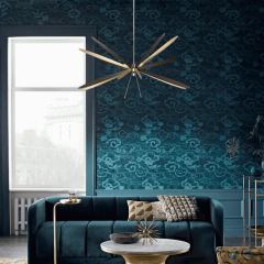 6-Light Mid-century Modern Pendant Lighting Fixture Dragonfly Wings Sputnik Chandelier for Living Room Dining Table