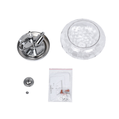 Modern Contemporary Hammer Glass Shade 2-Light Flush Mount Ceiling Light in Chrome Finish for Bedroom/ Hallway
