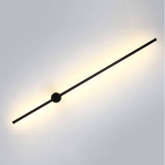 Minimalist Style Long Strip LED Wall Sconce in Black 3000K LED Wall Lamp for Modern Home Lighting