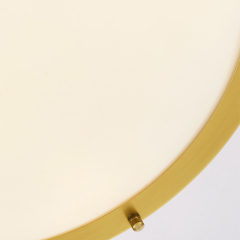 Modern Gold Round Glass Shade Two-tiered Metal LED Flush Mount Ceiling Lights for Living Room Bedroom