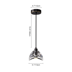 Nordic Style Unique Mini LED Pendant Light Hanging Lights with Glass Bowl Shade for Kitchen/ Bedroom/Bar