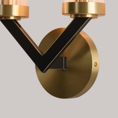 Modern Wall Lamp V-shape with Cylinder Shade Creative Vanity Wall Sconce Fixture For Bedroom/ Bathroom