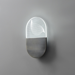 Modern Creative Oval Mini Wall Sconce LED Wall Light Bedroom Bedside Light in Black/ Gold