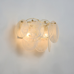 Shell-shaped Wall Sconce Modern Luxury Glass Sconces for Living Room Dining Room Bedroom