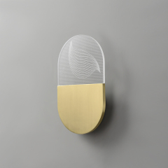 Modern Creative Oval Mini Wall Sconce LED Wall Light Bedroom Bedside Light in Black/ Gold