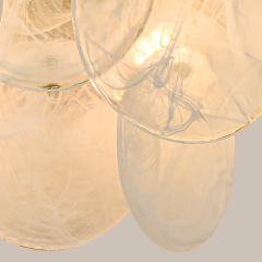 Shell-shaped Wall Sconce Modern Luxury Glass Sconces for Living Room Dining Room Bedroom