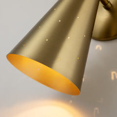 Modern Hourglass Wall Sconces Starry Wall Lamp in Silver/ Brass+Silver Finish for Bedroom/Living Room/Bathing Room Vanity