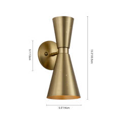 Modern Hourglass Wall Sconces Starry Wall Lamp in Silver/ Brass+Silver Finish for Living /Dining Room /Hallway