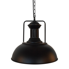 Modern Farmhouse Industrial Rustic Dome Pendant Lighting Black/Rusty Hanging Light for Kitchen Island /Dining Room